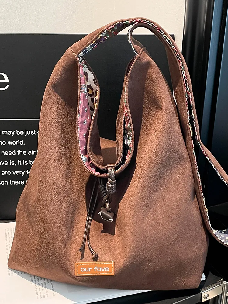 Ethnic Style Floral Patchwork Fabric Shoulder Bag Large Capacity Leopard Print Retro Contrast Color Tote Bag For Women Daily Casual Handbag