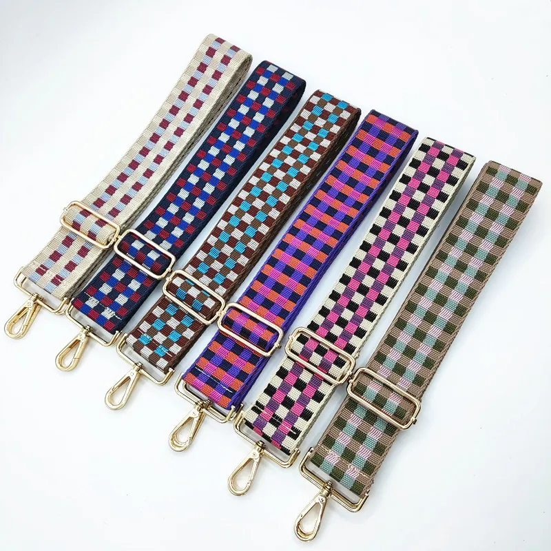 Tracolla Larga a Scacchiera Regolabile Tracolla di Ricambio Intrecciata in Nylon per Borsa a Tracolla Borsetta Moda Tracolla