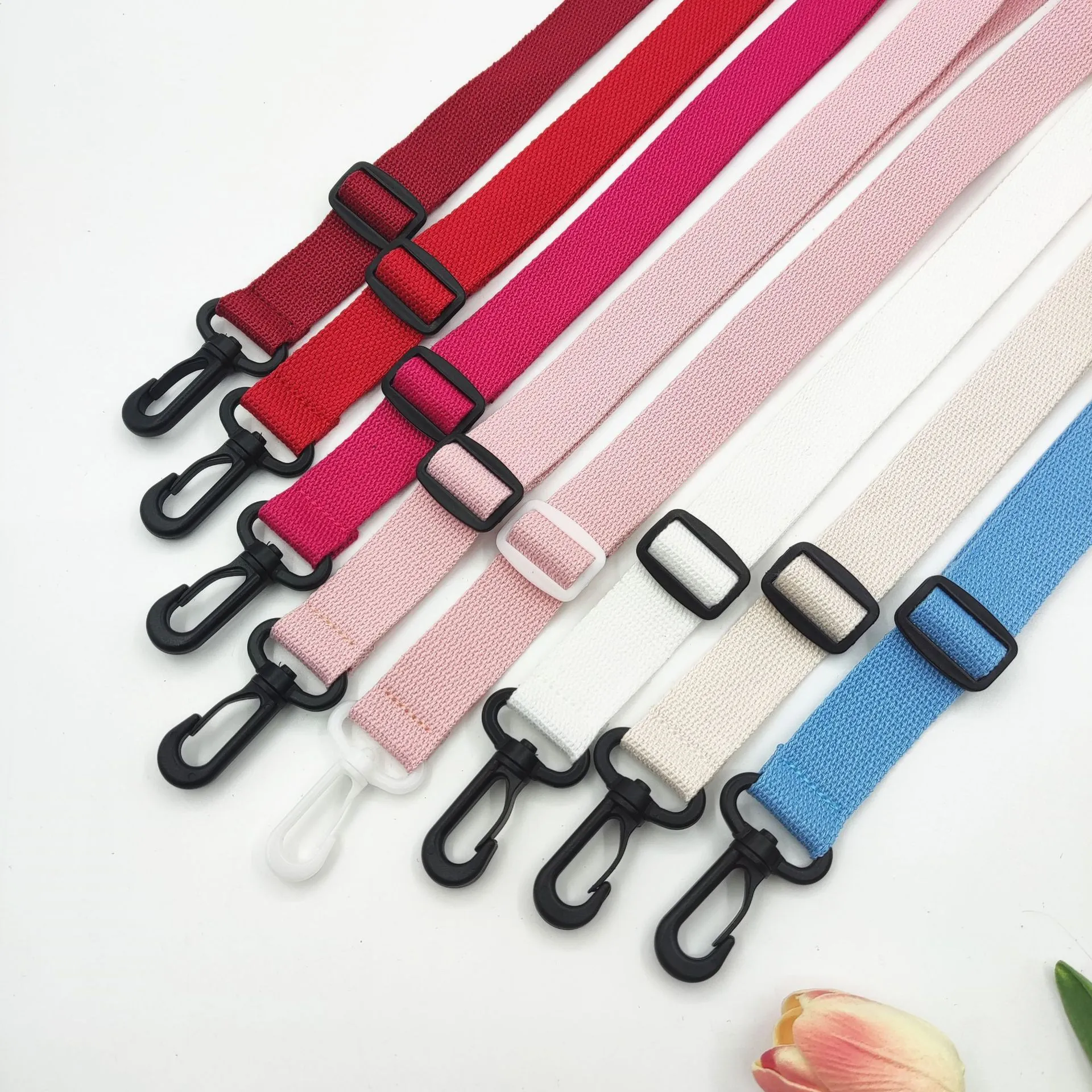 Adjustable Cotton Canvas Shoulder Strap Replacement Crossbody Bag Belt With Plastic Buckle For Travel Casual Bags Accessories