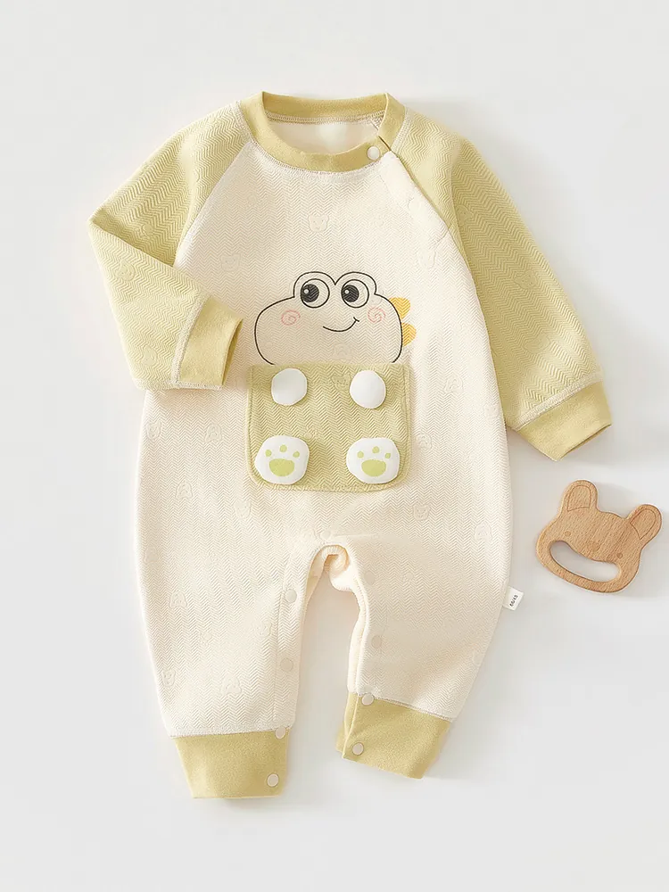 Winter Thickened Fleece Baby Romper Long Sleeve Cartoon Animal Jumpsuit Warm Newborn Infant Autumn Winter Clothes Outwear