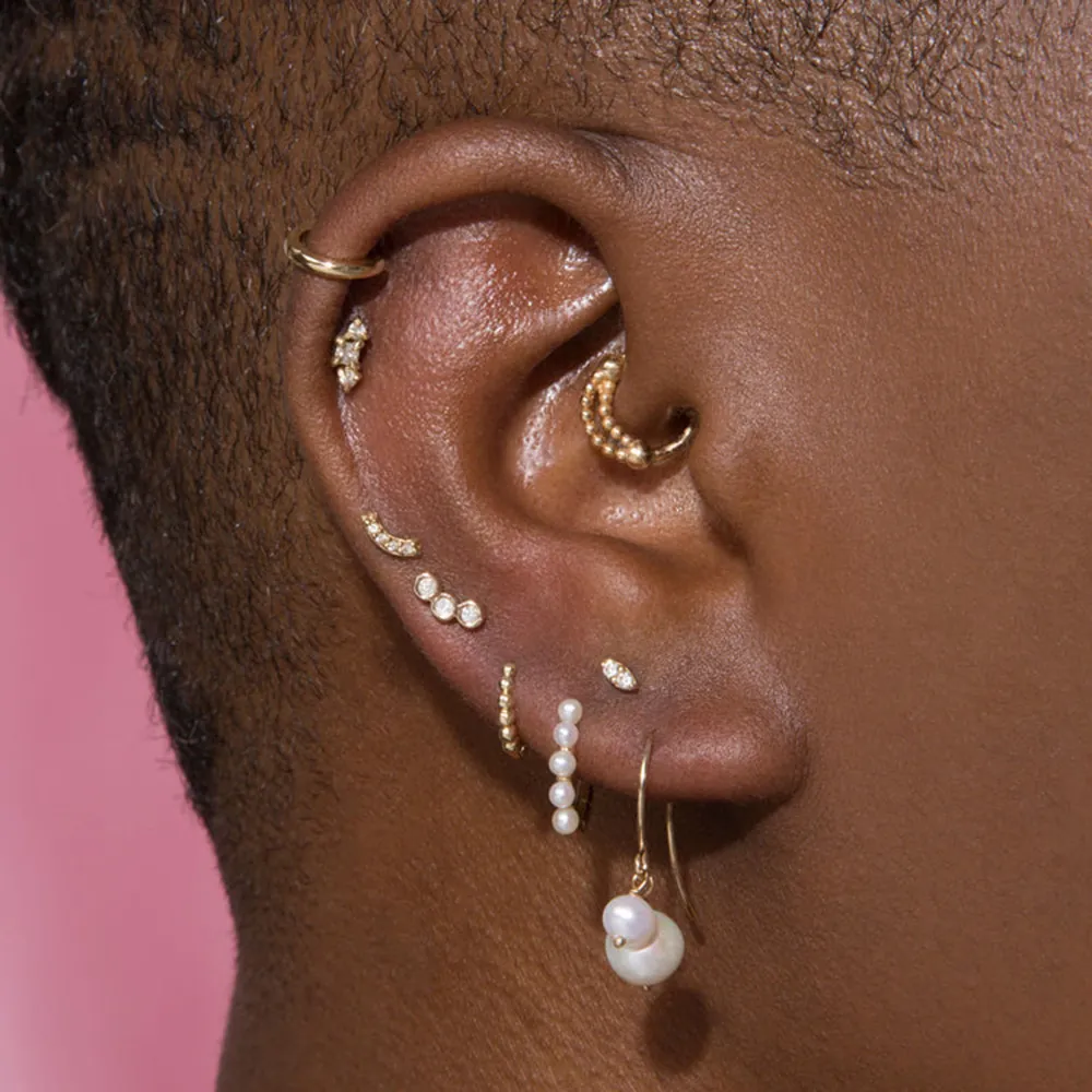 Boucles D'oreilles Pendantes Rétro Françaises Minimalistes Pour Femmes En Acier Inoxydable Plaqué Or Avec Grandes Et Petites Künstliche Perles
