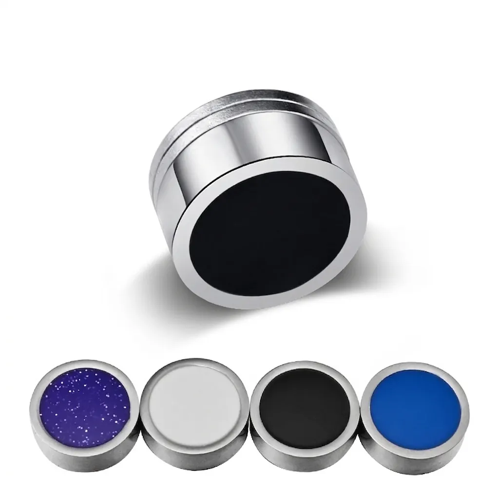 Orecchini Magnetici In Acciaio Inossidabile Per Uomo Donna Senza Buco Doppia Faccia Tondi Minimalista Punk Gioielli Regalo