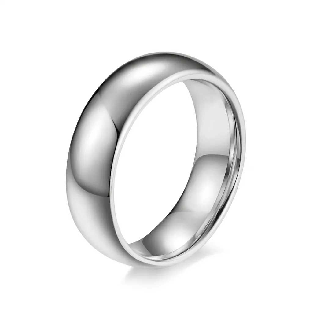 High Polished Tungsten Steel Ring For Men Women Minimalist Plain Band Comfort Fit Finger Jewelry Wedding Jewelry Gift