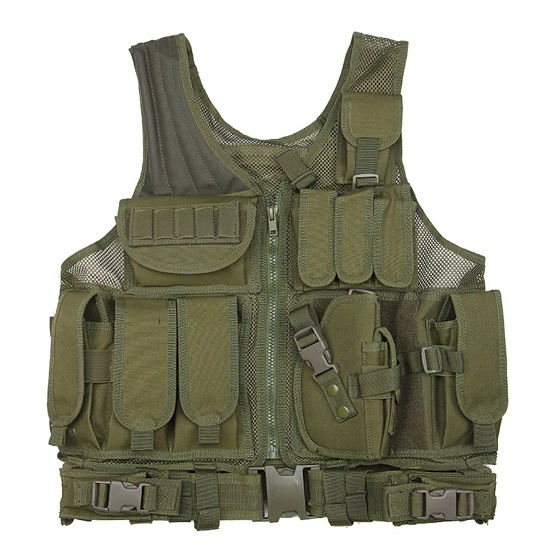800D Waterdicht Oxford Tactisch Vest Met Multi Zakken MOLLE Systeem Verstelbare Heupriem Ademende Outdoor Trainingsuitrusting