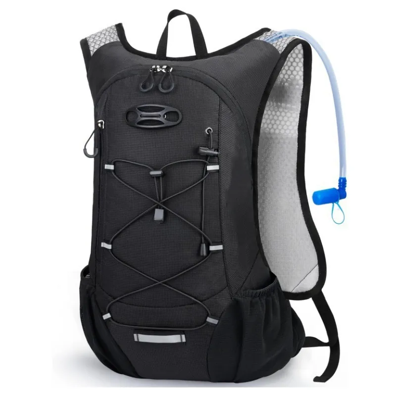Lightweight Polyester Cycling Hydration Backpack Outdoor Hiking Trekking Bag With Helmet Carry System Reflective Strips For Men Women