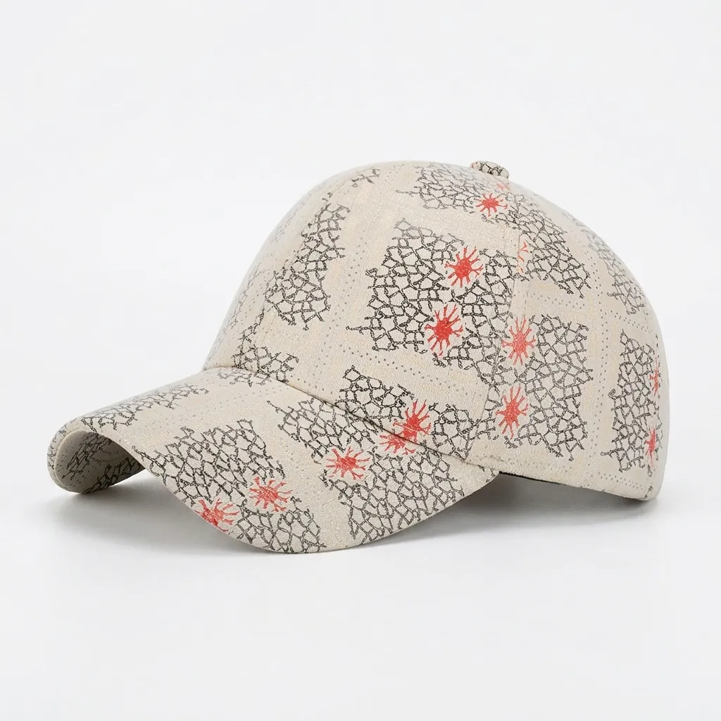 Casual Polyester Geometric Mesh Print Baseball Cap For Men Women Adjustable Sunshade Warm Hip Hop Snapback Outdoor Hat