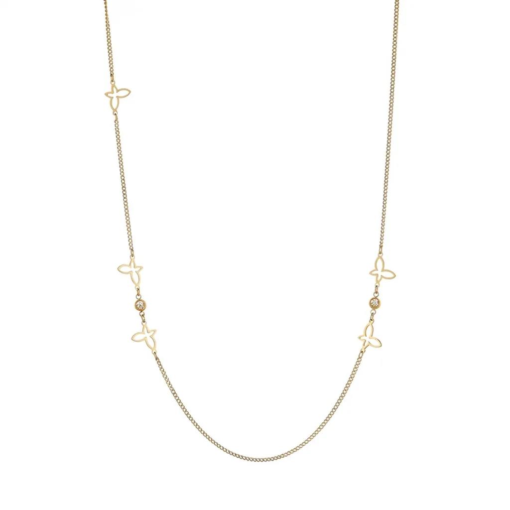 Minimalist Hollow Butterfly Stainless Steel Necklace For Women Elegant Gold Silver Plated Rhinestone Clavicle Chain Jewelry Gift