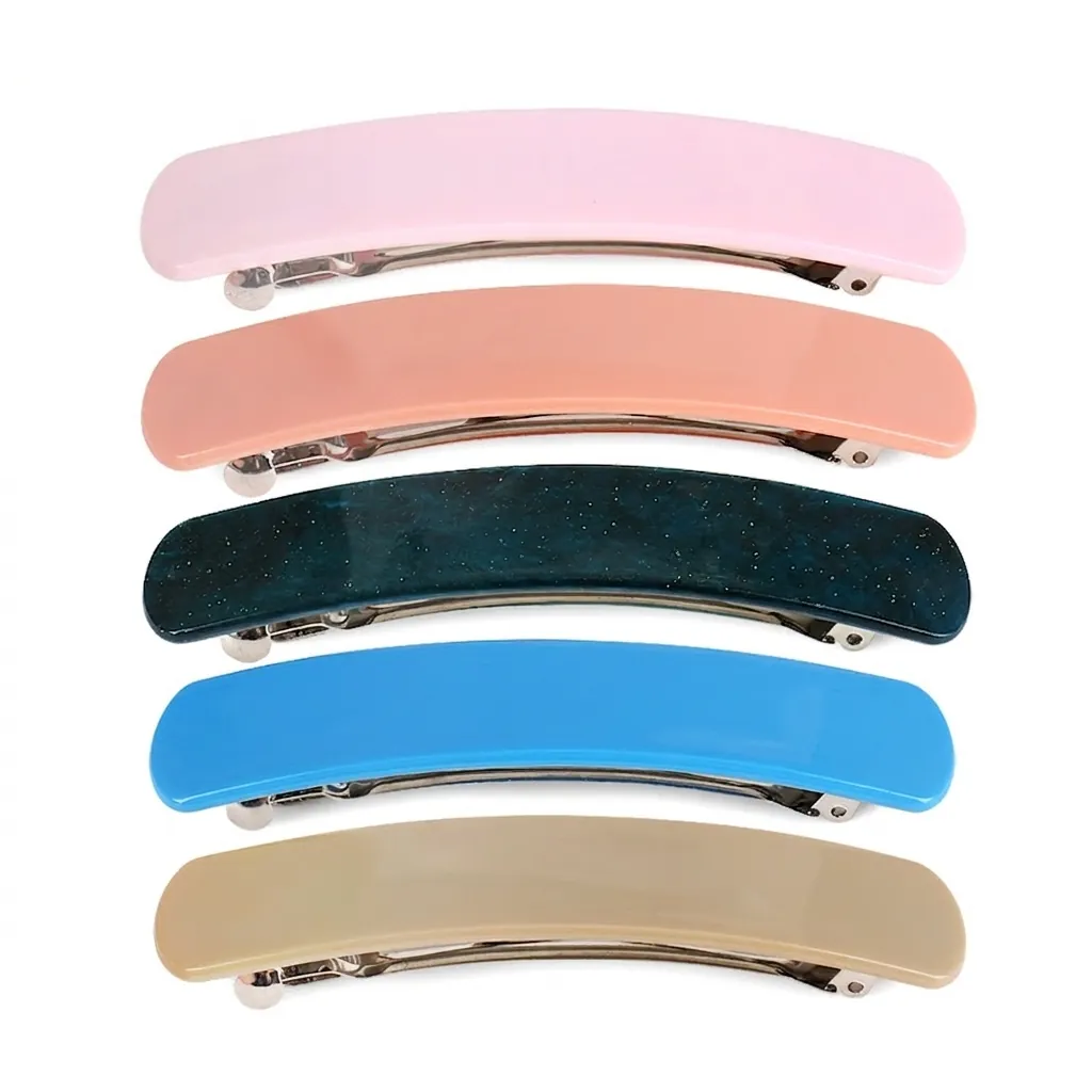 Acetate Sheet Rectangular Spring Hair Clip For Women Korean Style Simple Fashion Candy Color Large Hair Accessories Barrette
