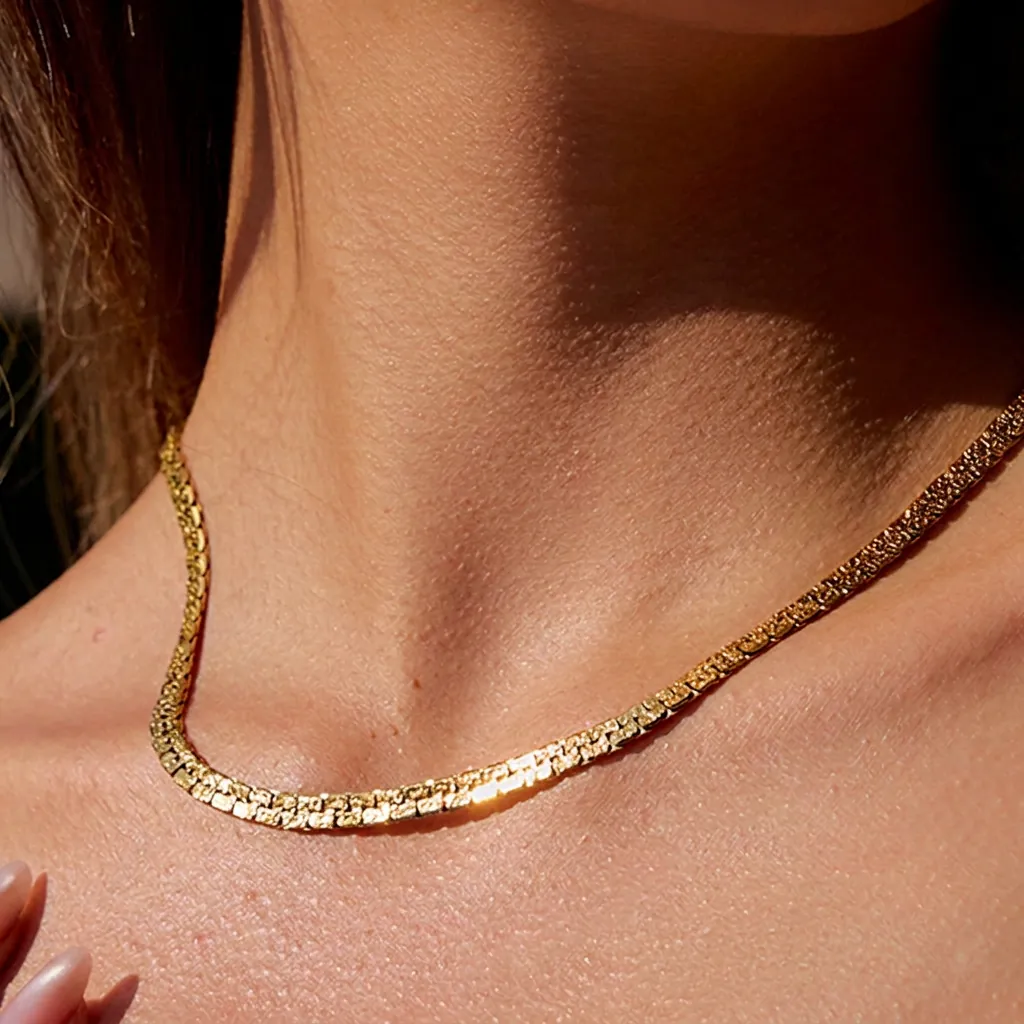Stainless Steel Starfish Pendant Necklace For Women European Gold Plated Snake Chain Layered Choker Fashion Jewelry