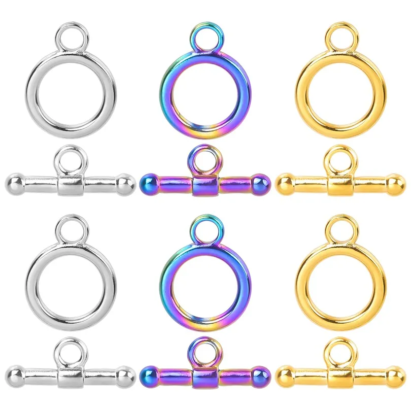 304 Stainless Steel OT Toggle Clasp DIY Jewelry Making Accessory For Necklace Bracelet Gold Silver Electroplated Buckle