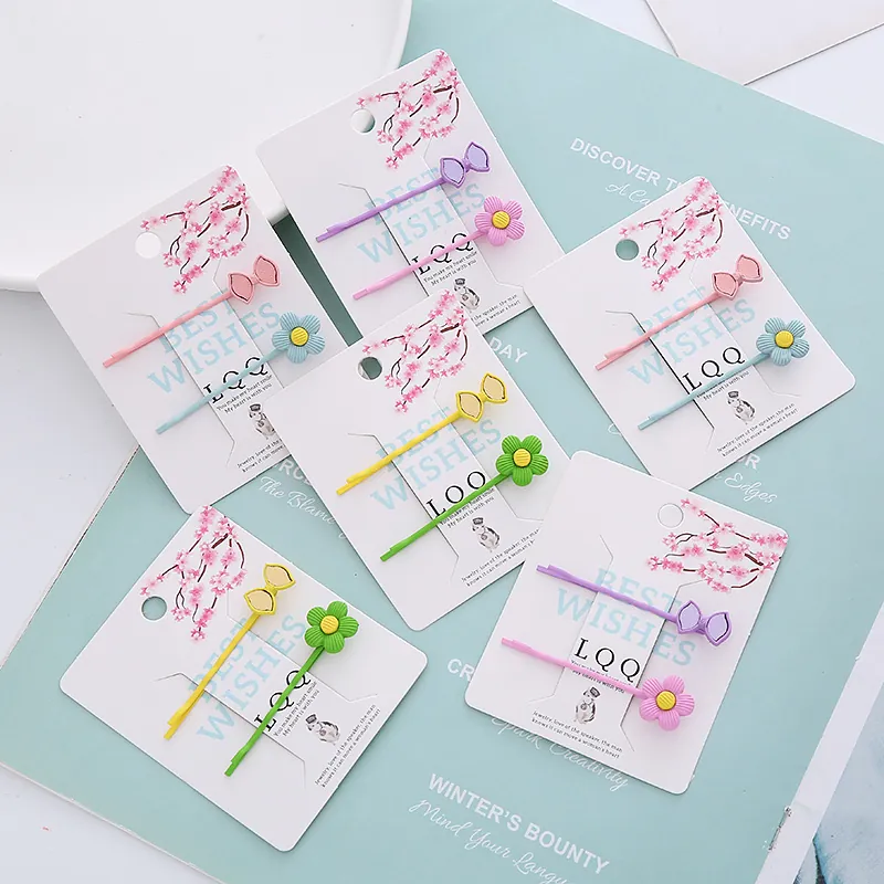 Lot de Barrettes à Cheveux Douces avec Fleurs et Nœuds Épingles à Cheveux en Métal pour Filles Femmes Accessoires Décoratifs