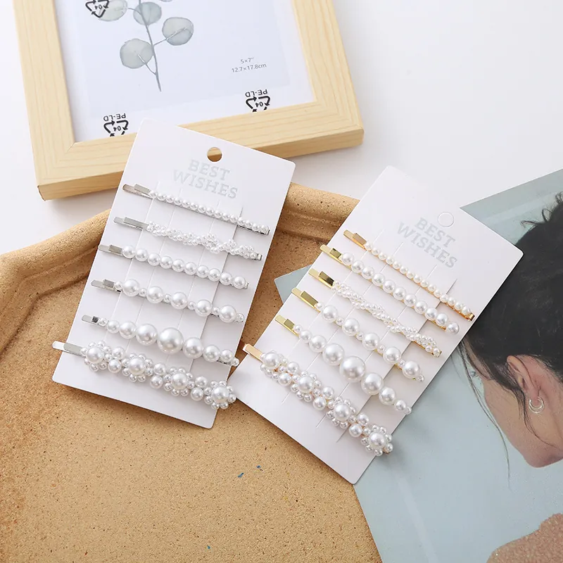 Elegante Haarspangen Mit Künstlichen Künstliche Perlen Für Damen Minimalistische Legierungs Haarnadeln Gold Silber Metallspangen Damen Schmuck