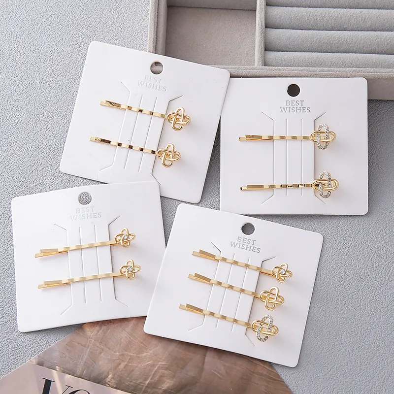 Fermaglio per Capelli in Lega Coreana Oro Strass Perla Artificial Geometrico Linea di Metallo Circolare Forcina Elegante Donna Gioielli