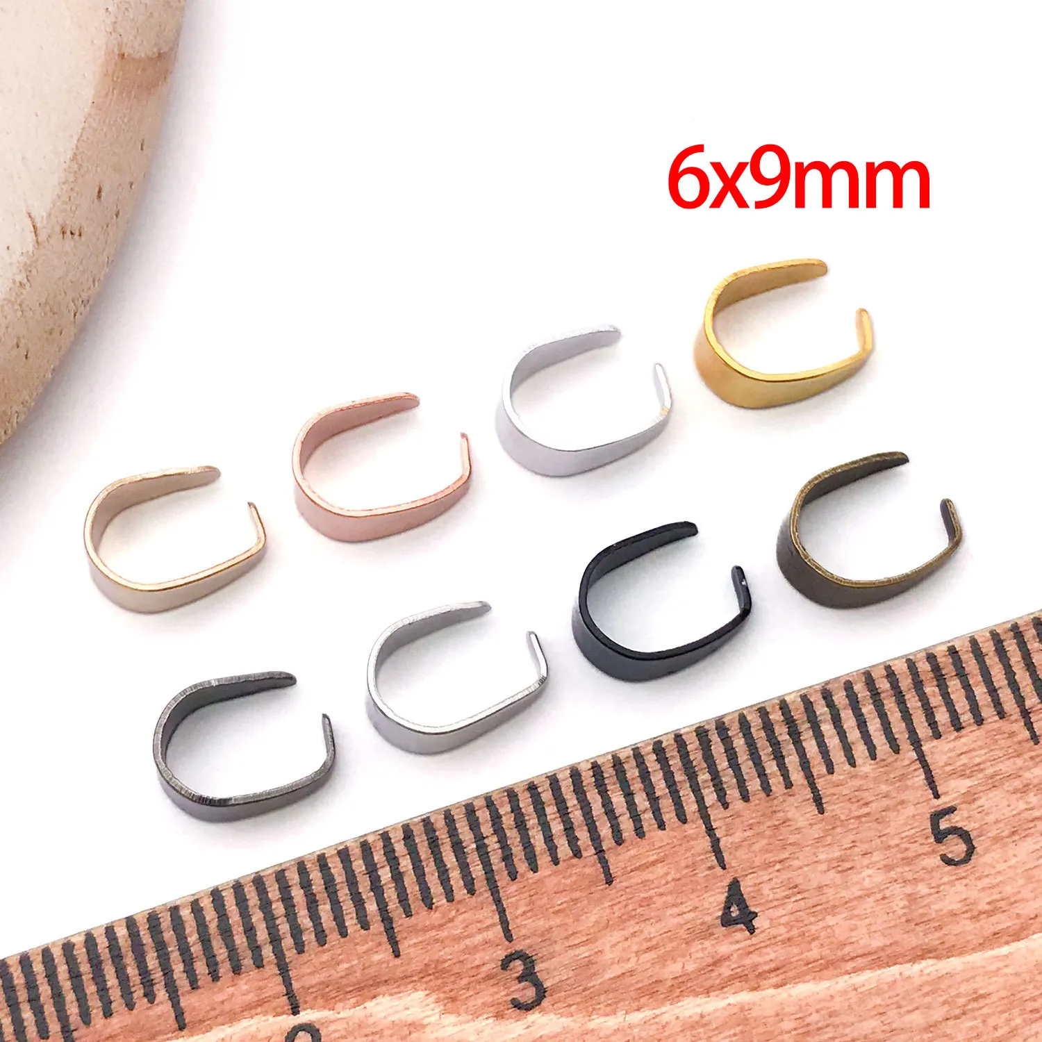 Bélières à Pince en Métal Allié Connecteurs de Pendentif pour Fabrication de Bijoux Collier Bracelet DIY Accessoires Galvanisés