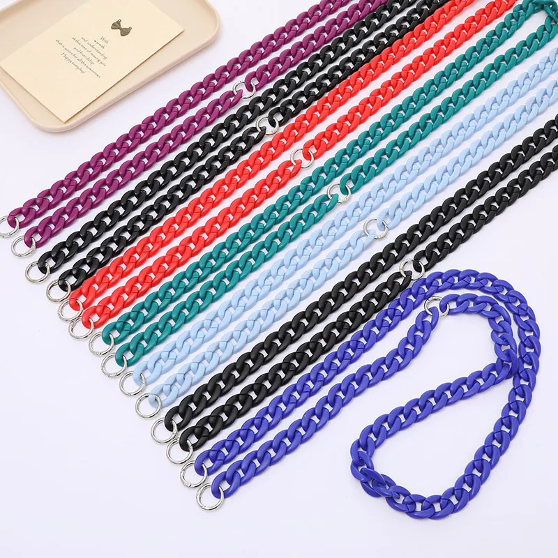Fashion Acrylic Beaded Crossbody Phone Lanyard Detachable Resin Chain Universal Bag Strap Accessory For Women Daily Use