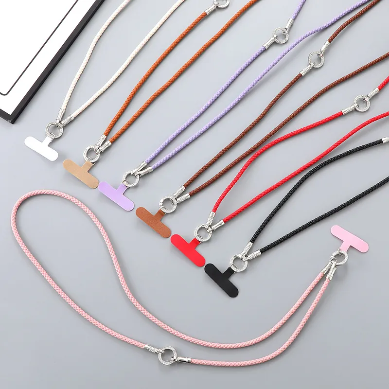 Cordino per Telefono Crossbody in Ecopelle Intrecciata Anello in Strass Catena per Cellulare Tracolla per Borse Donna