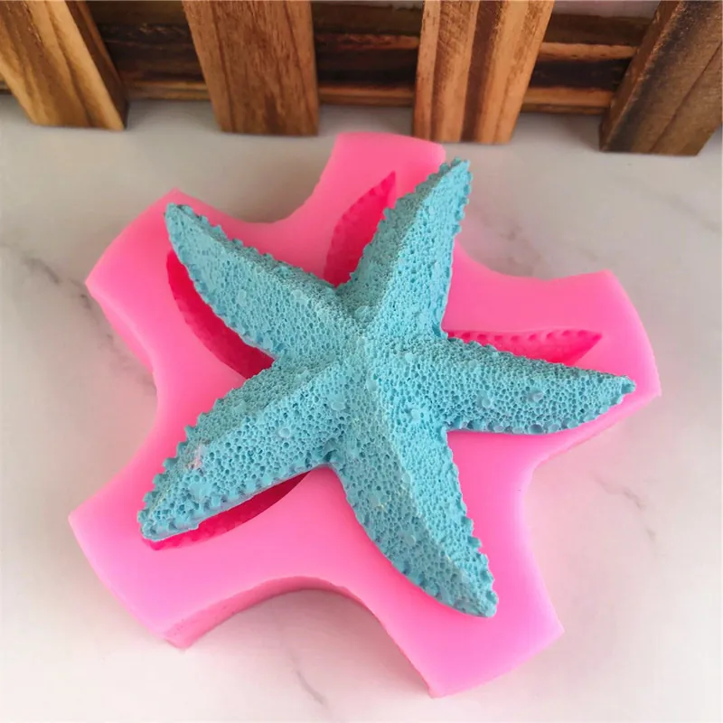 Marine Starfish Silicone Mold For DIY Cake Decoration Baking Tool Fondant Chocolate Plaster Resin Casting Craft Mold