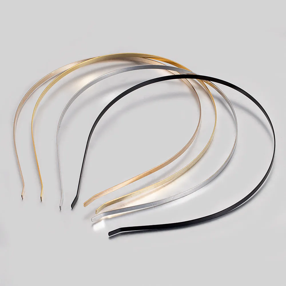 Serre-tête en Métal Mince Minimaliste DIY Alliage Acier Inoxydable Base Polie pour Femmes Filles Accessoires Cheveux