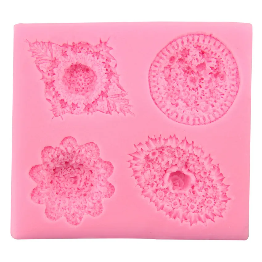 Silicone Fondant Cake Mold Rose Flower Chocolate Mold Baking DIY Gum Paste Molds Flexible Kitchen Baking Mold Craft Tool