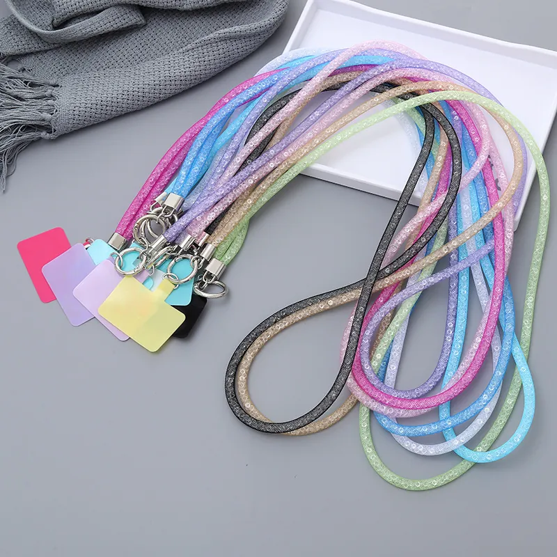 Cordino Universale per Telefono a Rete con Strass Tracolla per Donna Moda Catena per Cellulare Scintillante con Scheda Guarnizione