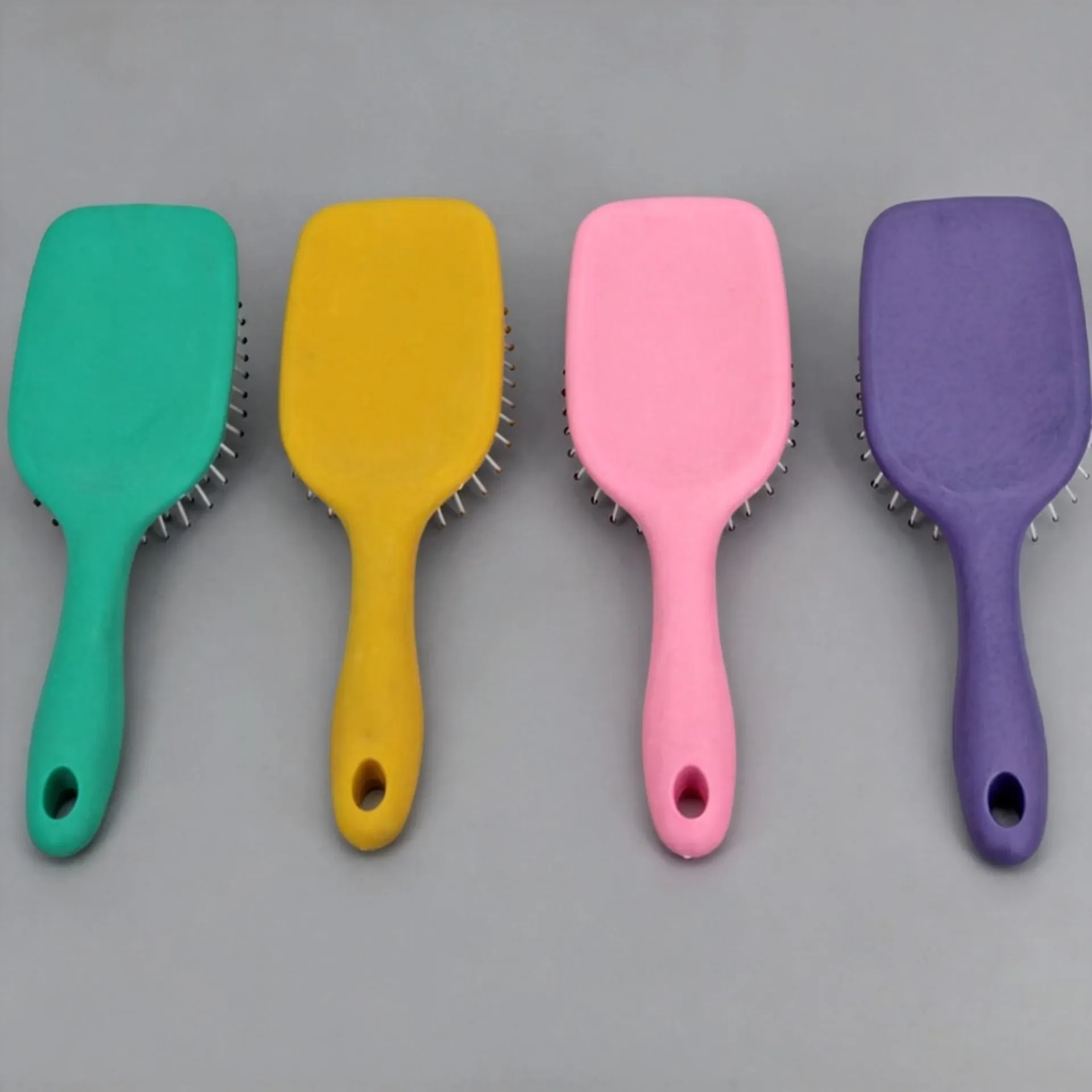 Mini Airbag Hairbrush Scalp Massage Comb Matte Macaron Color Detangling Hair Brush With Hanging Hole For Kids And Women