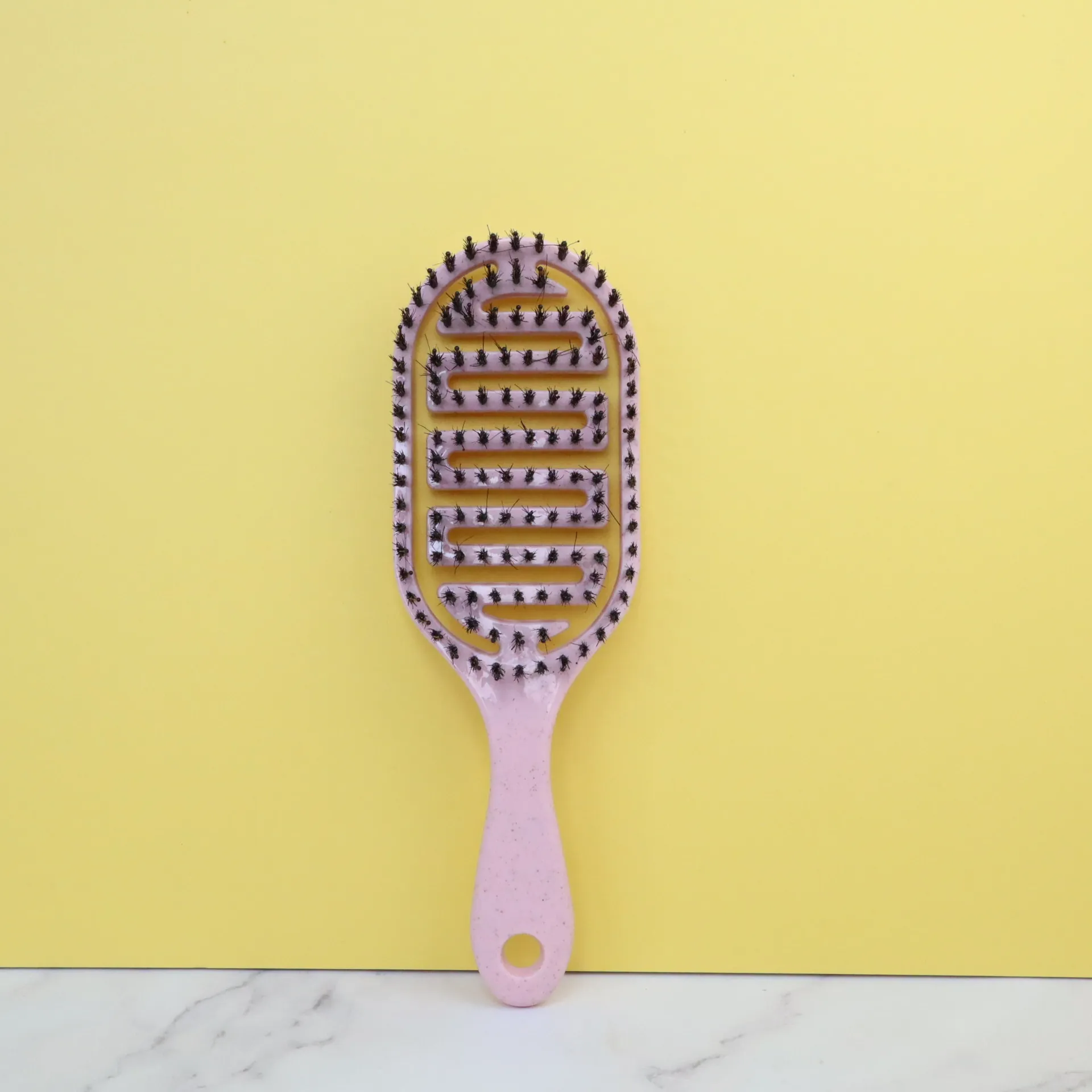 Detangling Hair Brush Hollow Out Scalp Massage Comb Wheat Straw Material For Wet Dry Curly Hair Women Men Styling Tool