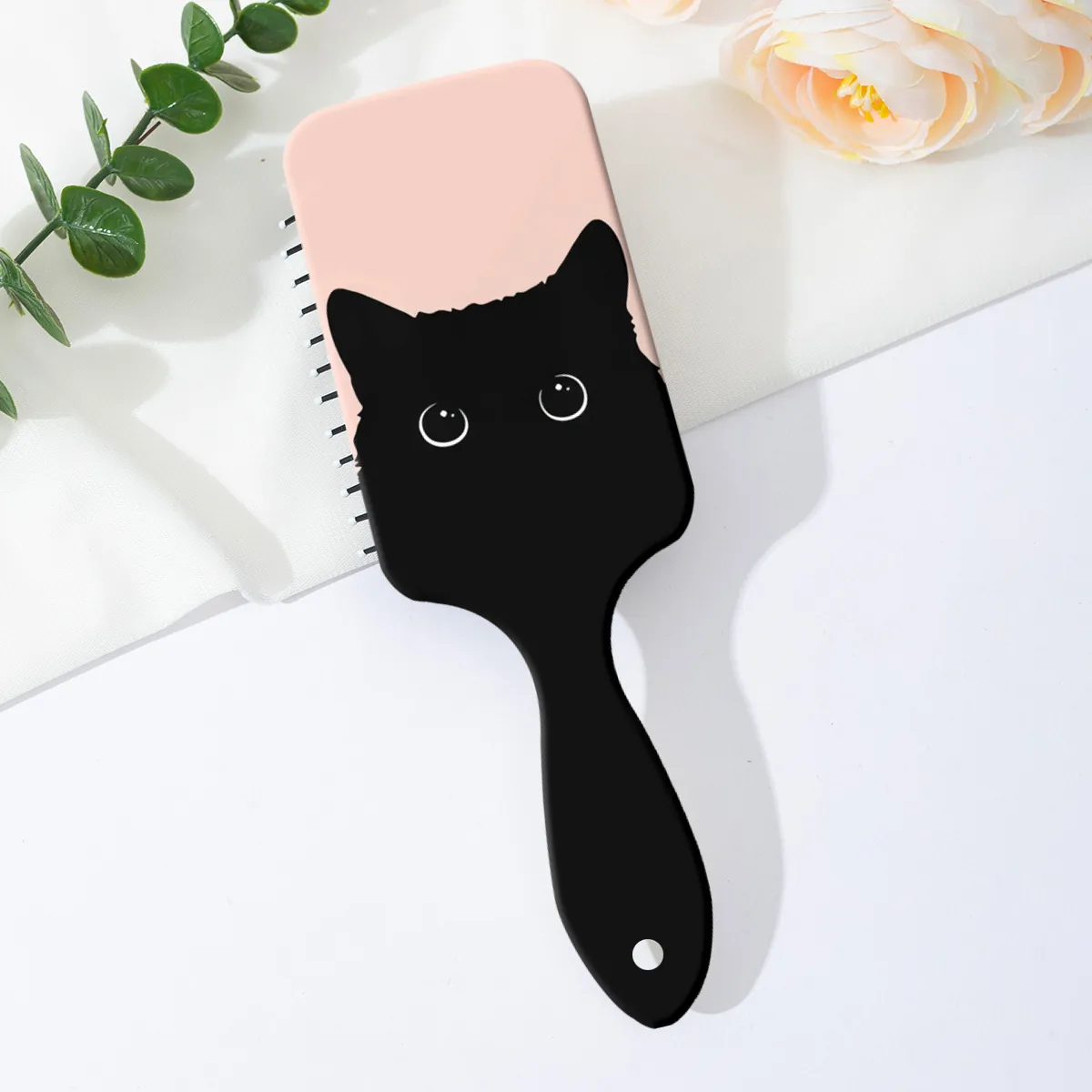 Cartoon Katze Muster Luftkissen Haarbürste Für Damen Süße Tragbare Entwirrende Massage Paddelbürste Styling Toupierkamm