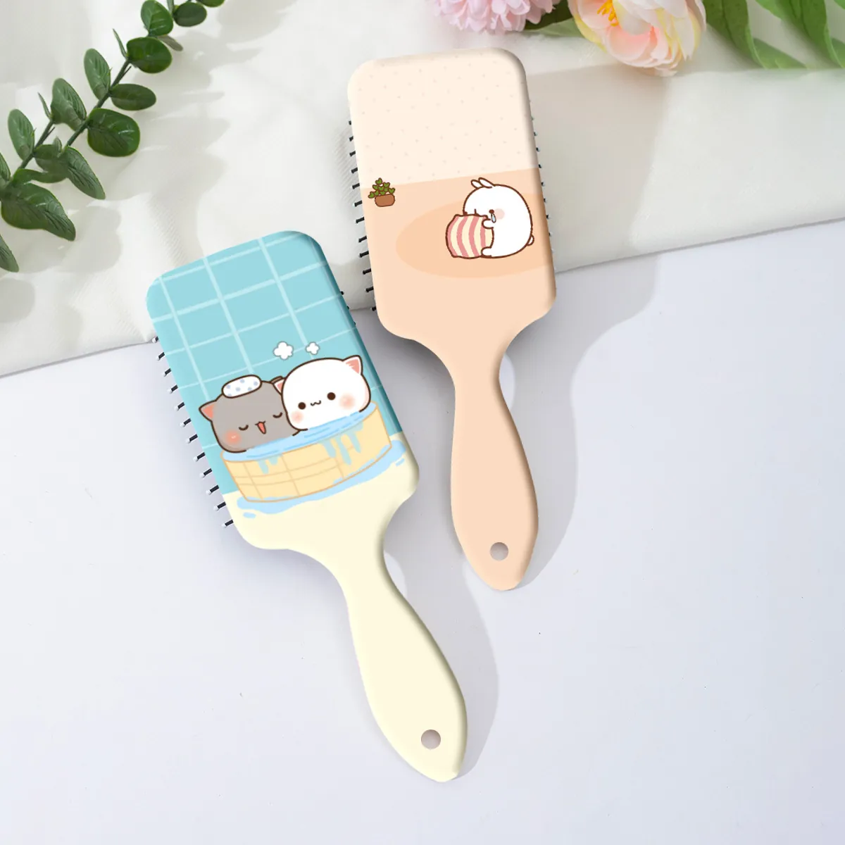 Cute Cartoon Animal Air Cushion Comb Portable Scalp Massage Paddle Brush For Hair Smoothing High Skull Top Styling Tool