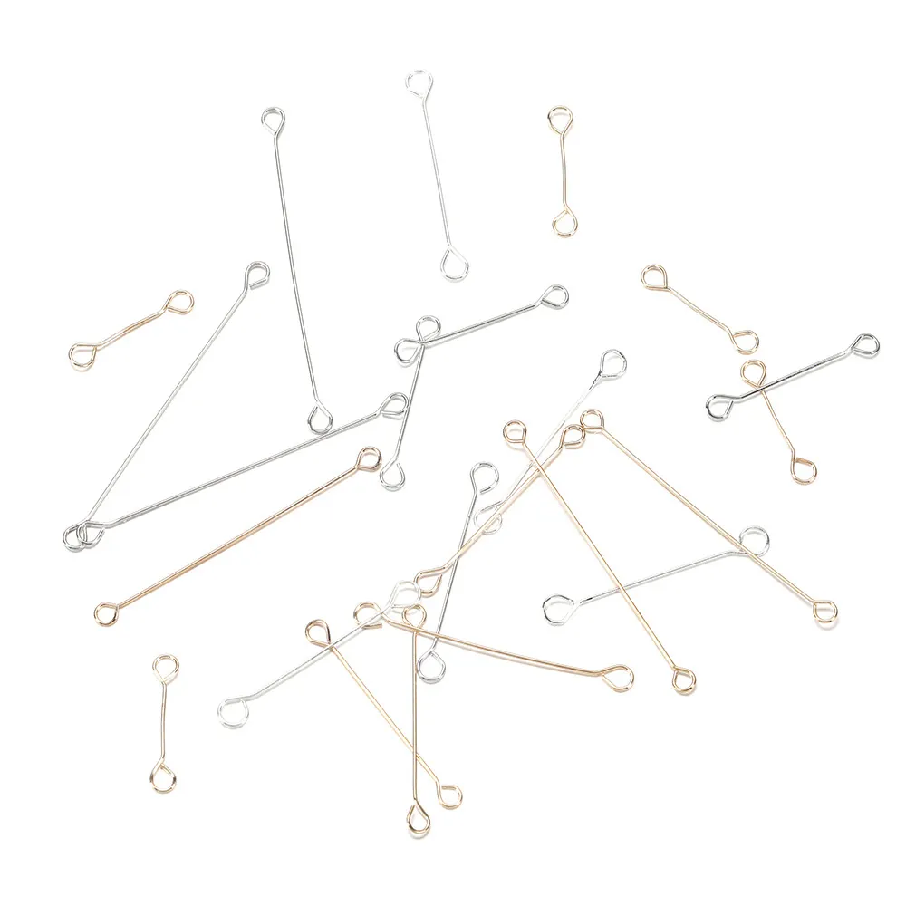 DIY Jewelry Making Findings Double Headed Eye Pins Steel Electroplated Connector Pins For Earrings Necklaces Bracelets Handmade Accessory