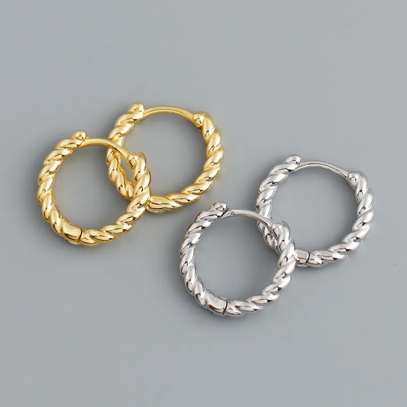 925 Sterling Silver Twist Earrings