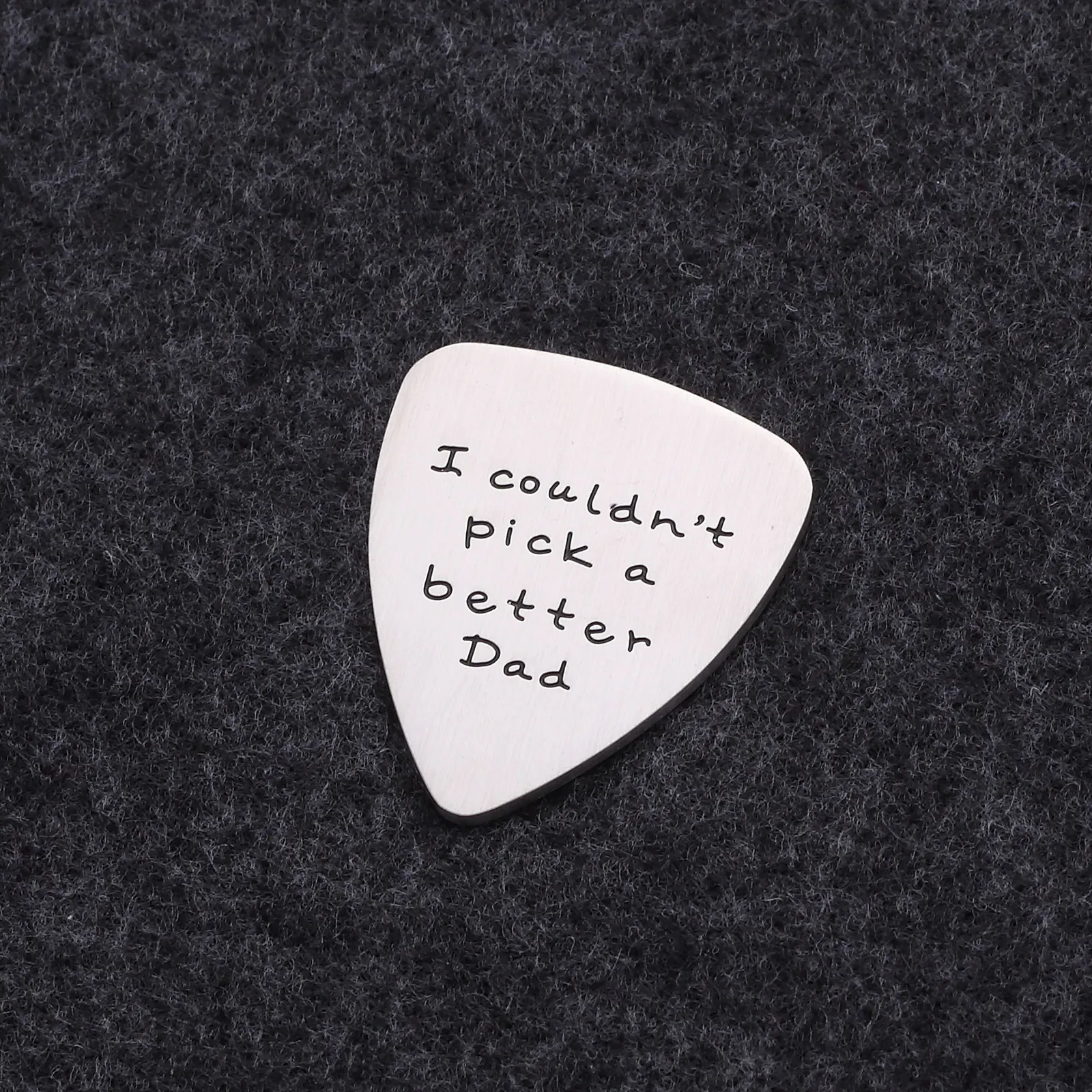 Engraved Titanium Steel Guitar Pick I Couldn't Pick A Better Dad Father's Day Gift For Men Music Lover Jewelry Pendant