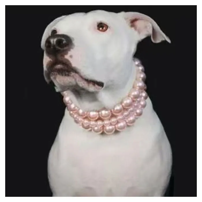 Pink Multi Layer Faux Artificial Pearl Pet Necklace Adjustable Puppy Dog Cat Collar Sweet Cute Jewelry For Small Medium Pets