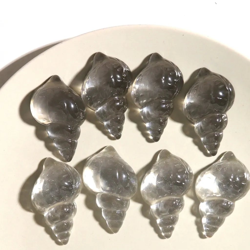 Ocean Series Clear Resin Conch Shell Charms For DIY Phone Case Decoration Shoes Ornaments Jewelry Making Handmade Crafts