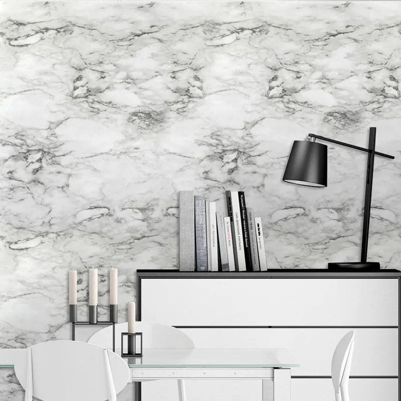 Marble Texture Self-Adhesive Wallpaper PVC Wall Sticker For Bedroom Living Room Background Wall Renovation Furniture Decoration