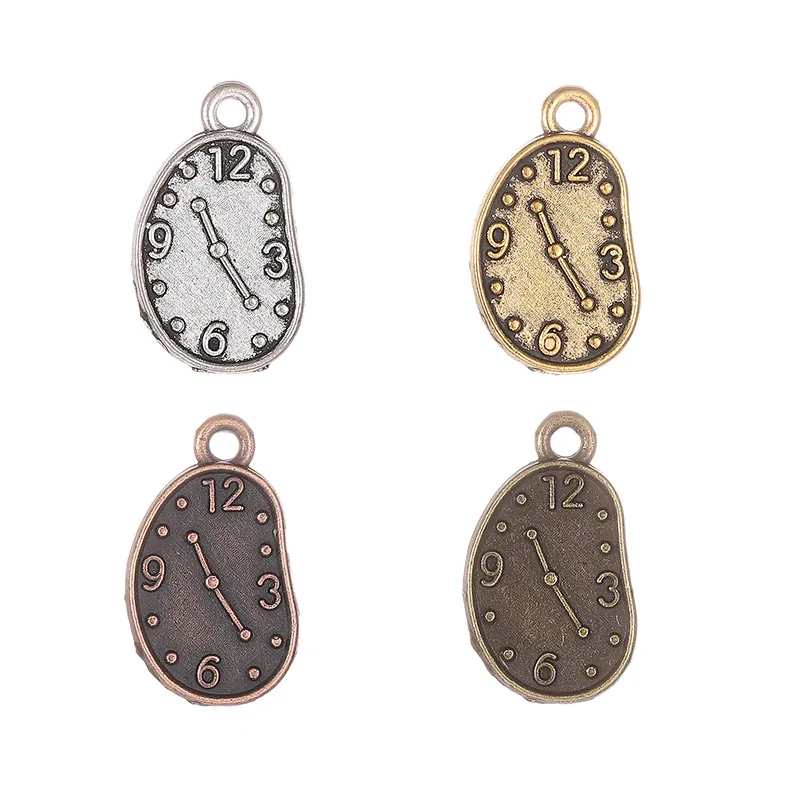 Punk Legierung Schmelzende Uhr Anhänger Dali Stil Zifferblatt Charm Für DIY Halskette Armband Schmuckherstellung Zubehör