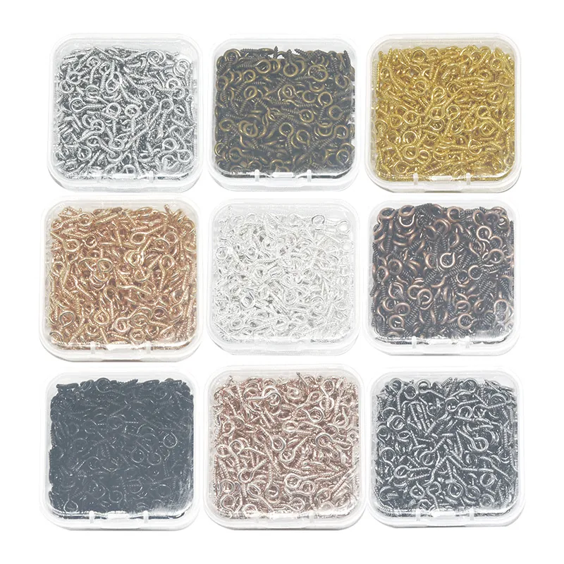 Zinc Alloy Eye Pins Screw Hooks For DIY Jewelry Making Mixed Metal Findings For Necklace Bracelet Crafting Components Accessories