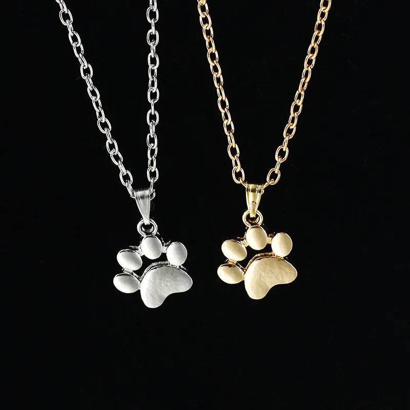 Süße Tierpfote Anhänger Halskette Legierung Hund Katze Kralle Schmuck Für Frauen Mädchen Minimalistisches Modeaccessoire