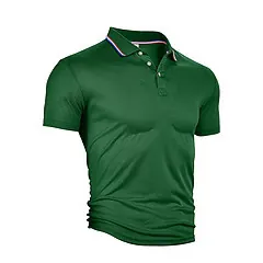 Polo Homme Business Casual Séchage Rapide Respirant Manches Courtes Top Golf Sport Revers Col à Rayures Mode Homme