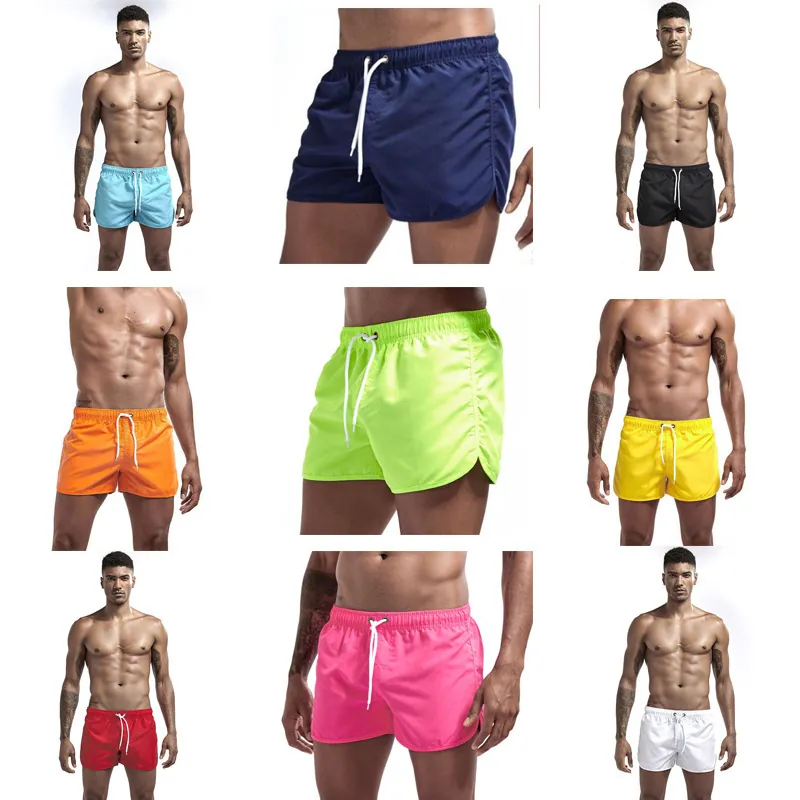 Pantaloncini da Spiaggia Casual Asciugatura Rapida da Uomo Estate Tinta Unita Coulisse Sportivi