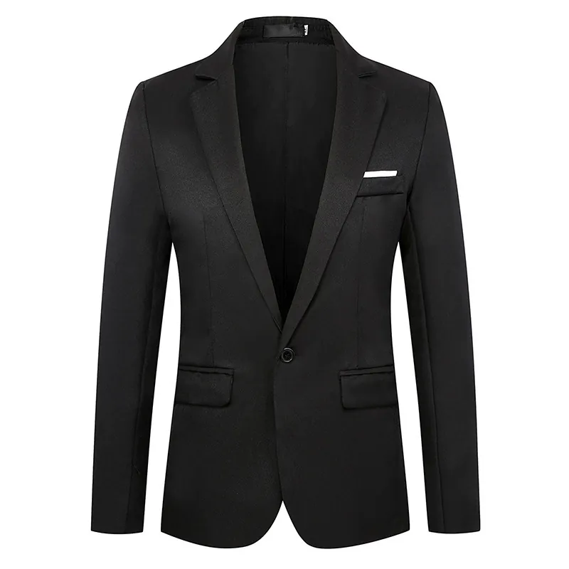 Men's Slim Fit Casual Blazer Suit Jacket Notched Lapel Single Button Business Wedding Formal Professional Party Coat Outerwear