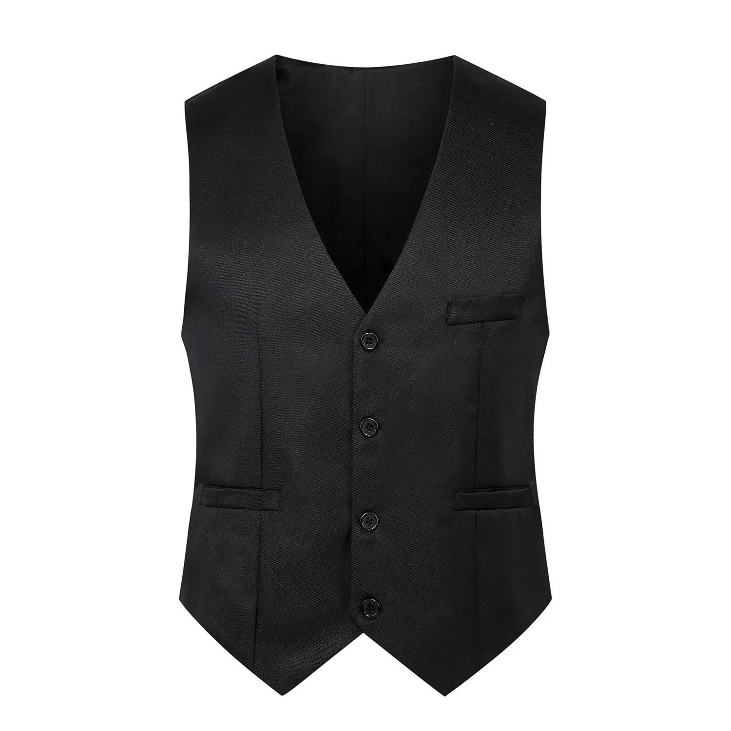 Ανδρικό Slim Fit Business Casual Γιλέκο Κοστουμιού Monopetto V-Neck Επίσημο Γάμος Γαμπρός Top
