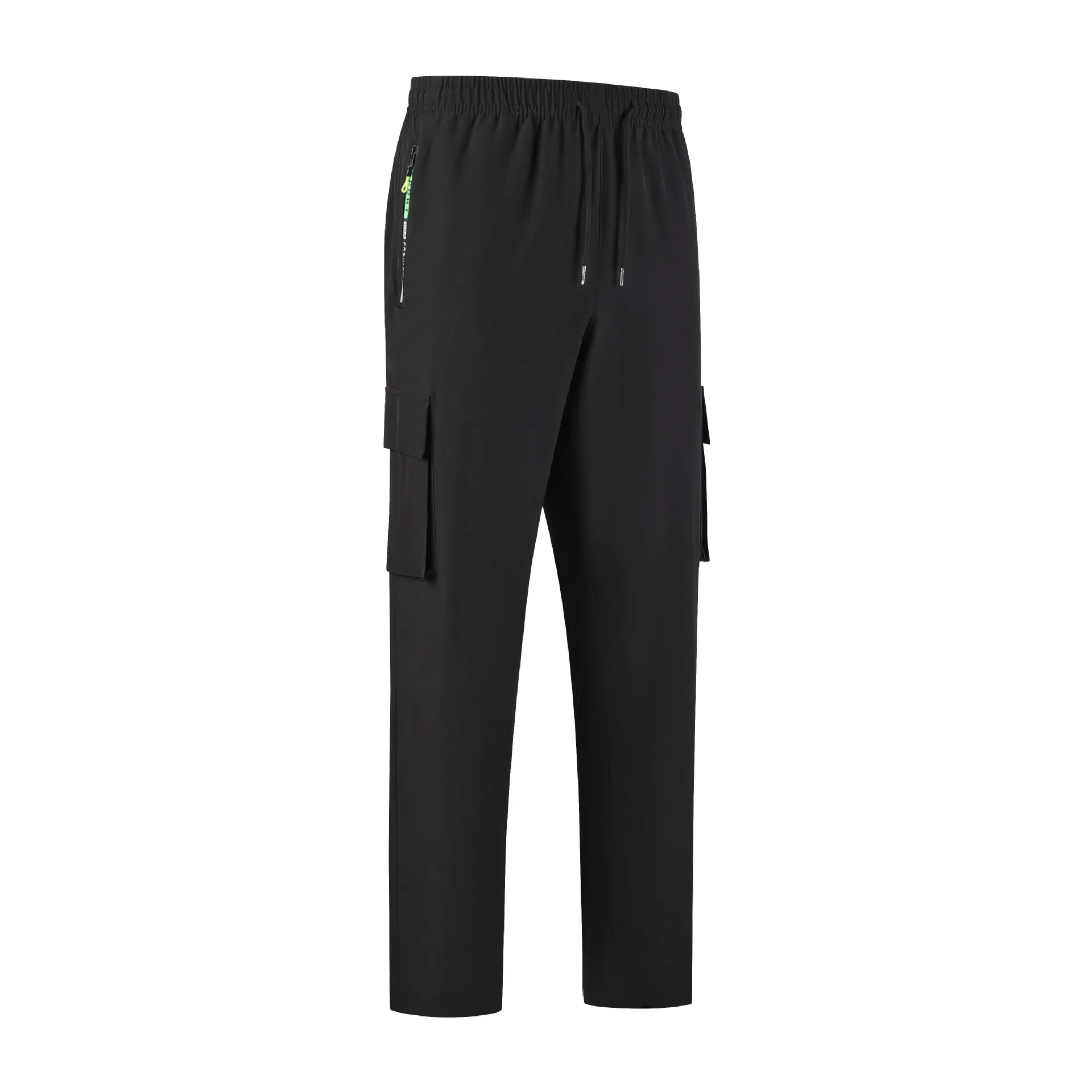 Pantaloni Cargo Uomo Gamba Dritta Multitasche Pantaloni Sportivi Outdoor Vita Elastica Coulisse Asciugatura Rapida Casual