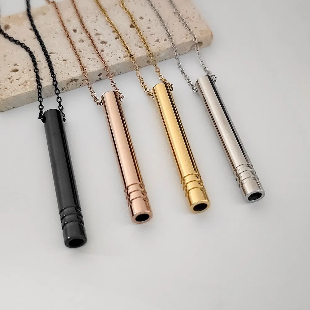 Collar de Respiración Consciente para Aliviar el Estrés y la Ansiedad Colgante de Meditación de Acero Inoxidable Joyería para Hombre y Mujer