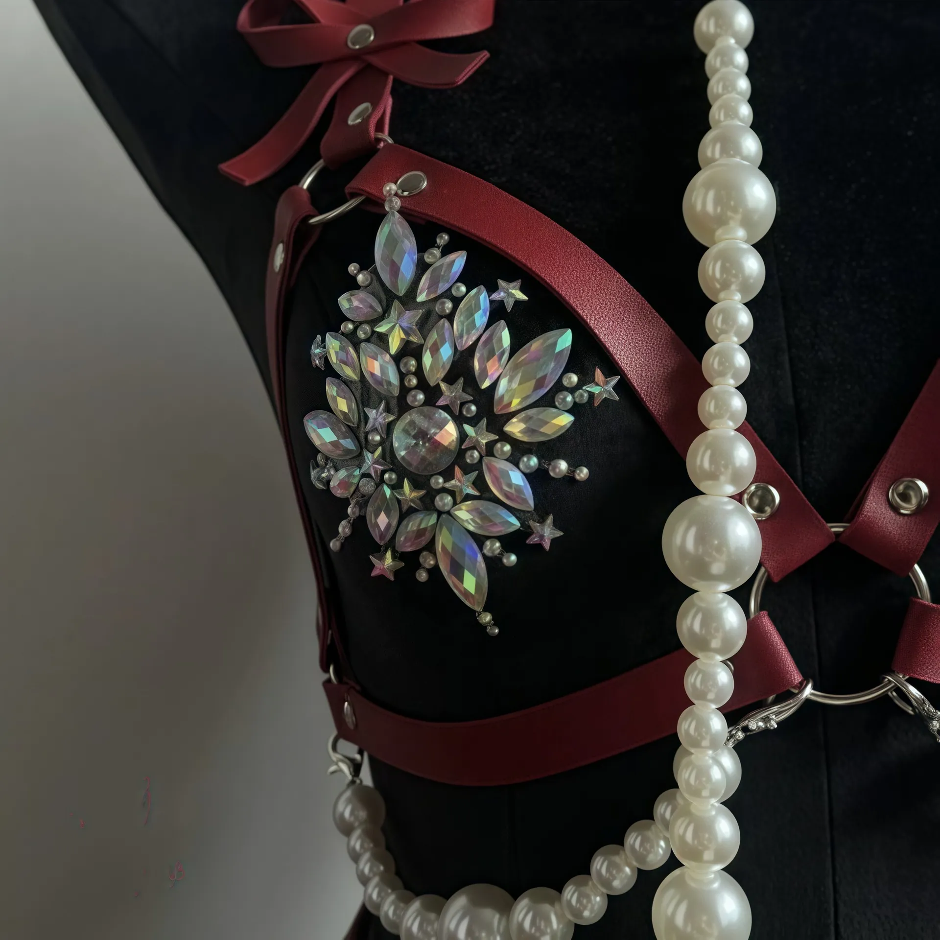 Boucles d'Oreilles Autocollants de Strass pour le Corps et le Visage en Cristal Acrylique pour Fête EDM et Festival de Musique