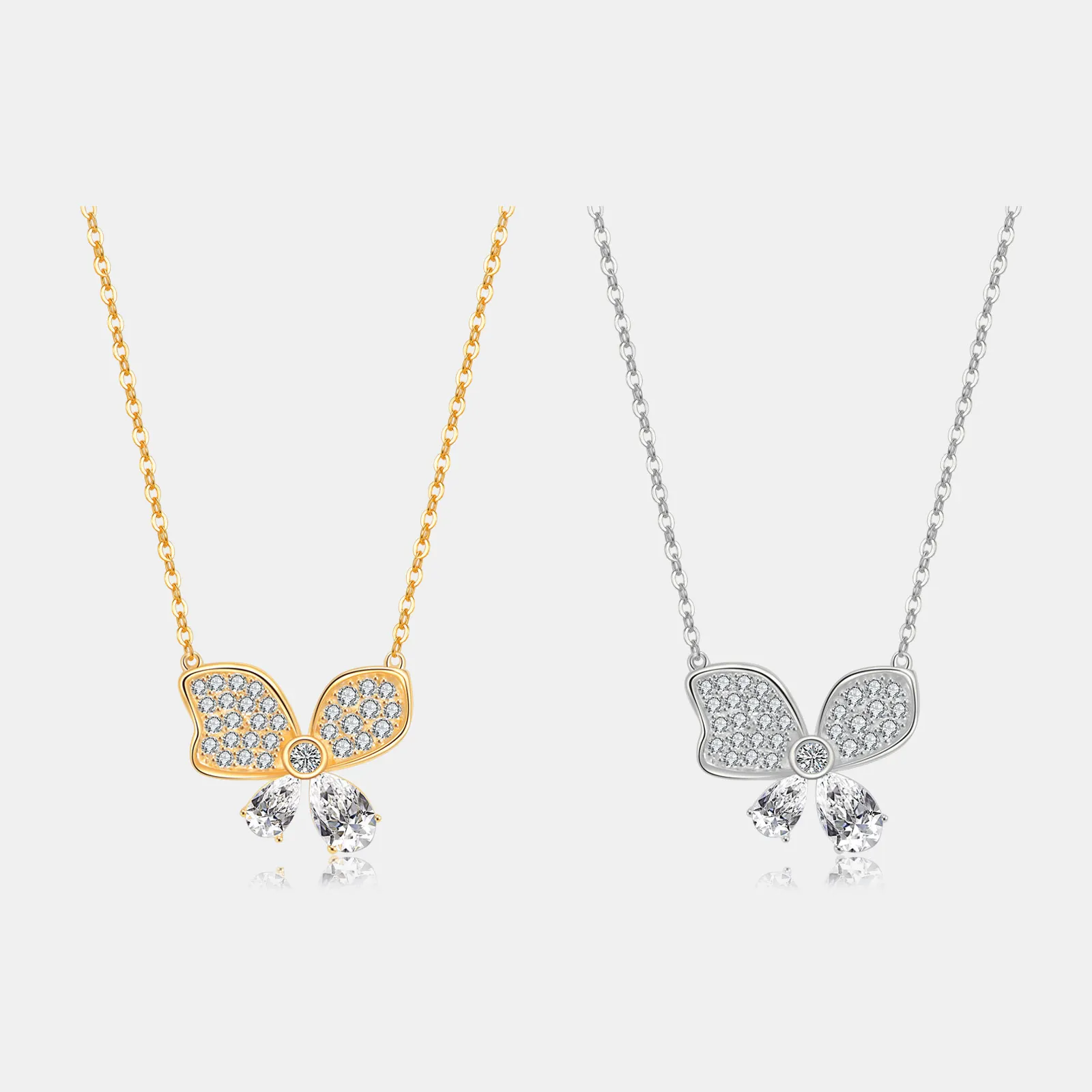 925 Sterling Zilver Vlinder Hanger Ketting Voor Vrouwen Fonkelende Zirkonia Ingelegd Verstelbare Kruis Ketting Sieraden Cadeau