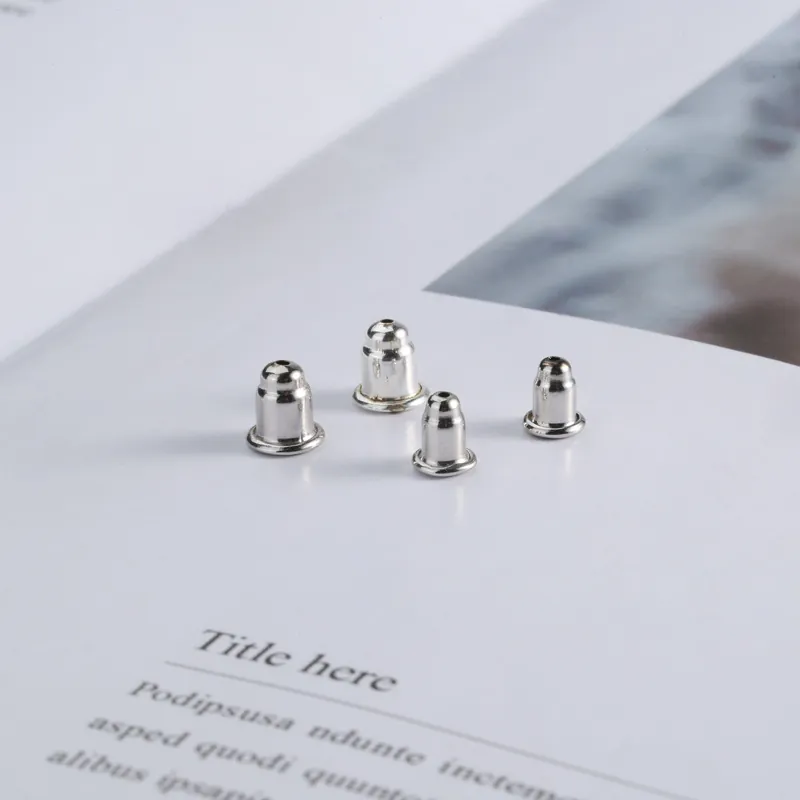925 Sterling Silver Earring Backs Stoppers Bullet Shape Earring Backings Earnuts For Stud Earrings Jewelry Making Findings