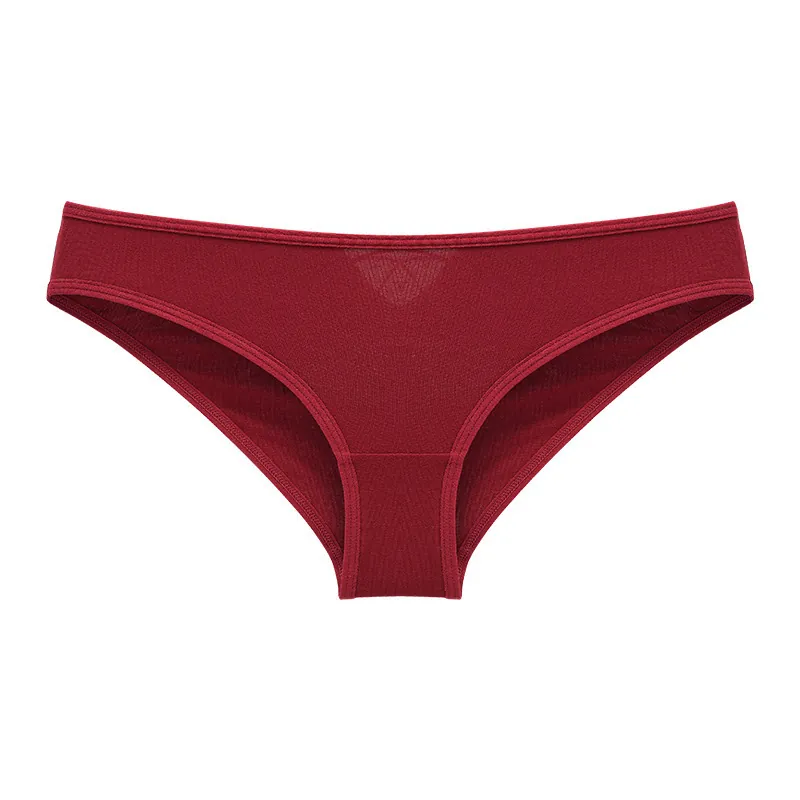 Women's Sexy Cotton Briefs Cross Strappy Hollow Out Panties Low Waist Breathable Butt Lift Knitted Lingerie Underwear