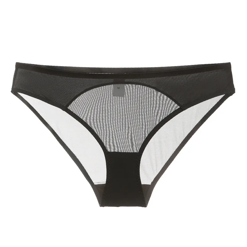 Slips Sexy Français en Maille et Satin pour Femmes Ultra Minces Respirants Taille Basse Avec Entrejambe en 100% Coton Lingerie