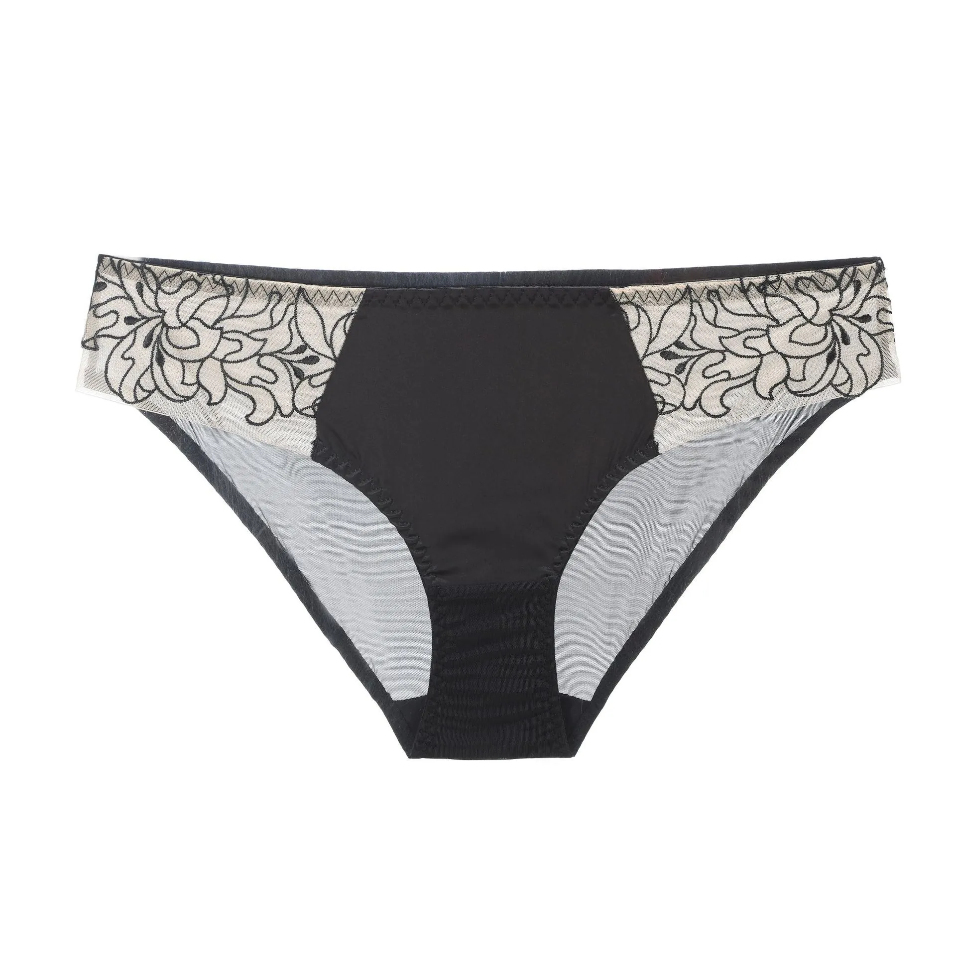 Mutandine in Pizzo da Donna Sexy in Stile Francese Ultrasottili Traspiranti Ricamo Floreale Mesh Vita Bassa Cavallo in Cotone Slip Senza Cuciture