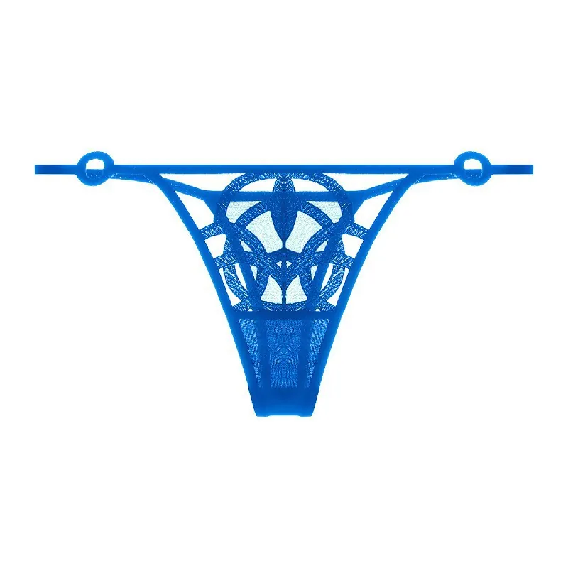 Tangas et Strings Sexy en Dentelle pour Femmes Broderie Taille Basse Géométrique Ajouré Respirant Lingerie Sous-vêtements
